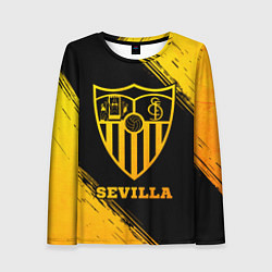 Лонгслив женский Sevilla - gold gradient, цвет: 3D-принт