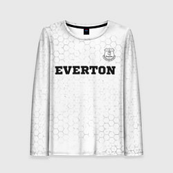 Лонгслив женский Everton sport на светлом фоне посередине, цвет: 3D-принт