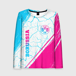 Женский лонгслив Borussia neon gradient style вертикально