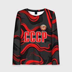 Женский лонгслив СССР - red stripes