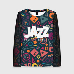 Лонгслив женский Jazz improvisation, цвет: 3D-принт