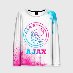 Лонгслив женский Ajax neon gradient style, цвет: 3D-принт