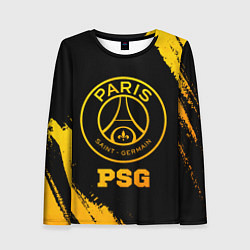 Лонгслив женский PSG - gold gradient, цвет: 3D-принт