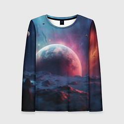 Женский лонгслив Фантастика космос и планета