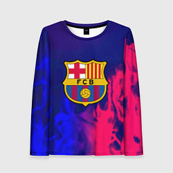 Женский лонгслив Barcelona fc club gradient