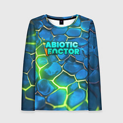 Лонгслив женский Abiotic Factor logo bright neon, цвет: 3D-принт