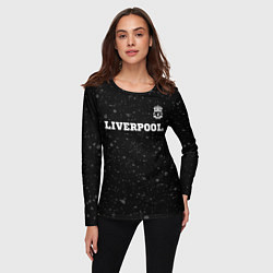 Лонгслив женский Liverpool sport на темном фоне посередине, цвет: 3D-принт — фото 2