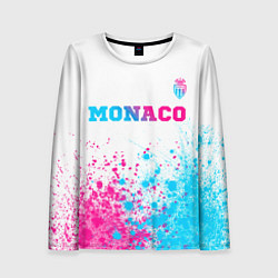 Женский лонгслив Monaco neon gradient style посередине