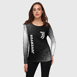 Лонгслив женский Juventus sport на темном фоне вертикально, цвет: 3D-принт — фото 2