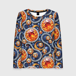 Женский лонгслив Ювелирные украшение с золотом и бриллиантом паттер