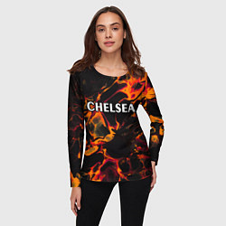 Лонгслив женский Chelsea red lava, цвет: 3D-принт — фото 2