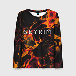 Лонгслив женский Skyrim red lava, цвет: 3D-принт