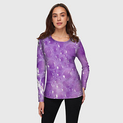 Лонгслив женский Фиолетовая пена, цвет: 3D-принт — фото 2