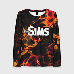 Лонгслив женский The Sims red lava, цвет: 3D-принт