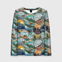 Женский лонгслив Adventure stickers