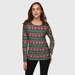 Лонгслив женский Древняя Мексика, цвет: 3D-принт — фото 2