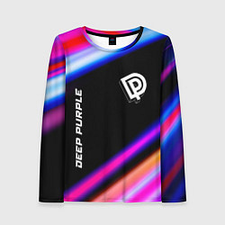 Лонгслив женский Deep Purple neon rock lights, цвет: 3D-принт
