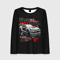 Лонгслив женский Skyline gtr34, цвет: 3D-принт