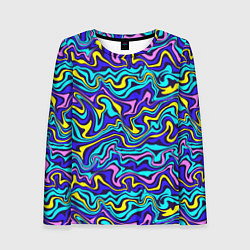 Женский лонгслив Psychedelic multicolored pattern