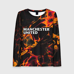 Лонгслив женский Manchester United red lava, цвет: 3D-принт