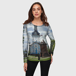 Лонгслив женский Торопец Сторожевая башня, цвет: 3D-принт — фото 2