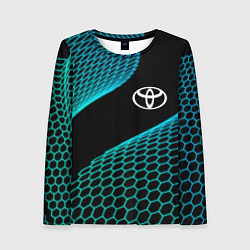 Лонгслив женский Toyota electro hexagon, цвет: 3D-принт
