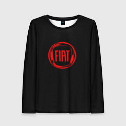 Лонгслив женский FIAT logo red, цвет: 3D-принт