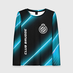 Лонгслив женский Club Brugge неоновые лампы, цвет: 3D-принт