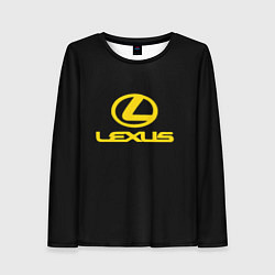 Женский лонгслив Lexus yellow logo