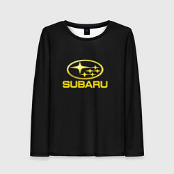 Женский лонгслив Subaru logo yellow