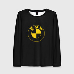 Женский лонгслив BMW logo yellow