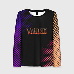 Лонгслив женский Valheim logo pattern, цвет: 3D-принт