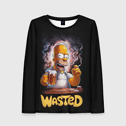 Лонгслив женский Homer - wasted, цвет: 3D-принт