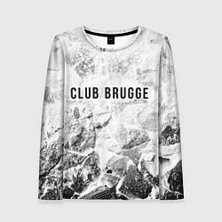 Лонгслив женский Club Brugge white graphite, цвет: 3D-принт