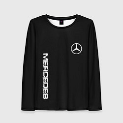 Женский лонгслив Mercedes benz logo white auto