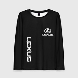 Лонгслив женский Lexus white logo auto, цвет: 3D-принт