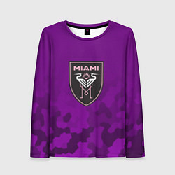 Женский лонгслив Inter Miami logo pattern