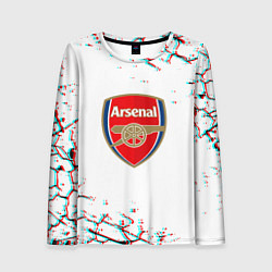 Лонгслив женский Arsenal fc текстура, цвет: 3D-принт