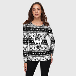 Лонгслив женский The Elder Scrolls winter deer pattern, цвет: 3D-принт — фото 2
