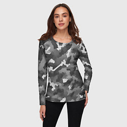 Лонгслив женский Городской камуфляж внутренних войск, цвет: 3D-принт — фото 2