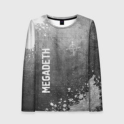 Лонгслив женский Megadeth - grey gradient вертикально, цвет: 3D-принт