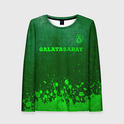 Женский лонгслив Galatasaray - green gradient посередине