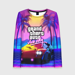 Женский лонгслив Vice city retro wave Lambo