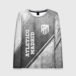 Лонгслив женский Atletico Madrid - grey gradient вертикально, цвет: 3D-принт