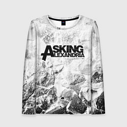 Лонгслив женский Asking Alexandria white graphite, цвет: 3D-принт