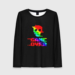 Женский лонгслив Game over gradient