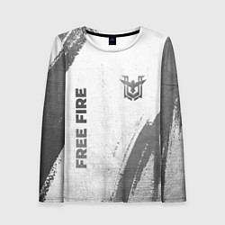 Женский лонгслив Free Fire - white gradient вертикально