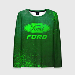 Лонгслив женский Ford - green gradient, цвет: 3D-принт