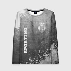 Женский лонгслив Sporting - grey gradient вертикально