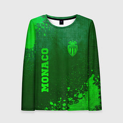 Женский лонгслив Monaco - green gradient вертикально